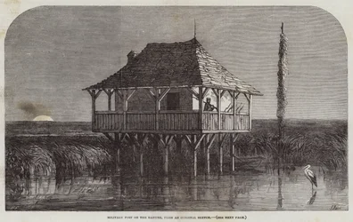 Militaire post aan de Donau